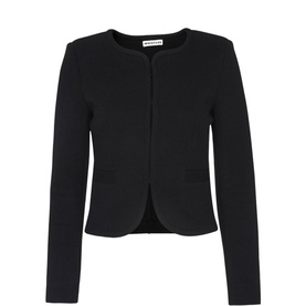 Collarless Jersey Jacket