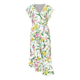 Evelin Printed Frill Hem Dress