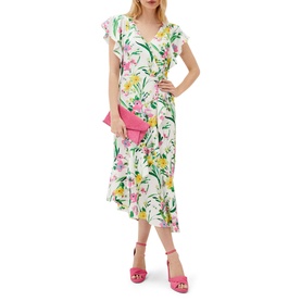 Evelin Printed Frill Hem Dress