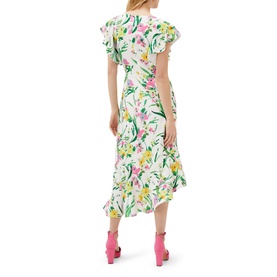 Evelin Printed Frill Hem Dress