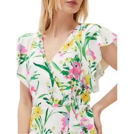 Evelin Printed Frill Hem Dress