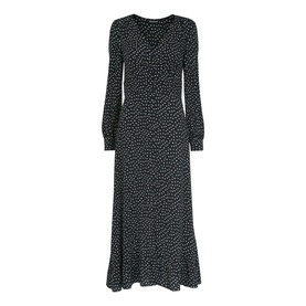 Stamp Spot Print Midi Dress