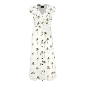 Jamilla Palm Print Dress