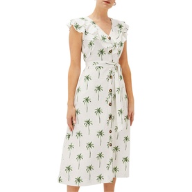 Jamilla Palm Print Dress