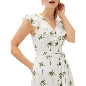 Jamilla Palm Print Dress