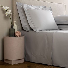 Doppio Ajour Fitted Sheet Grey