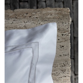 Doppio Ajour Fitted Sheet White