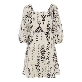 Ikat Printed Tie Back Dress