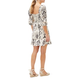 Ikat Printed Tie Back Dress