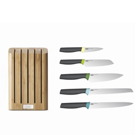 Elevate&trade; Knives Set with Bamboo Block