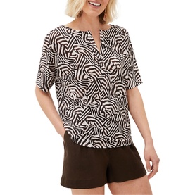 Isabelle Zebra Print Jersey Top