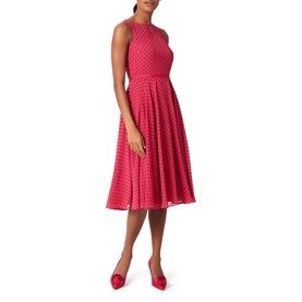 Della Spot Print Fit & Flare Dress