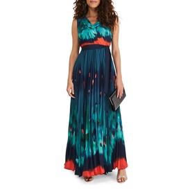 Adriana Print Pleated Maxi Dress