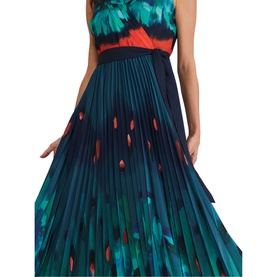 Adriana Print Pleated Maxi Dress