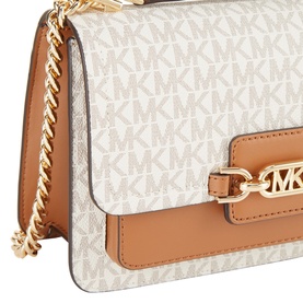 Heather Large Logo-Canvas Shoulder Bag