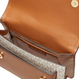 Heather Large Logo-Canvas Shoulder Bag