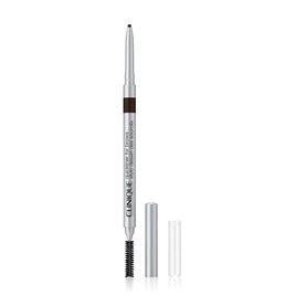 Clinique Quickliner For Brows pencil in Ebony with spoolie brush end and replacement tip shown separately