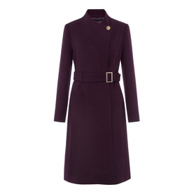 Susie Collarless Wrap Coat