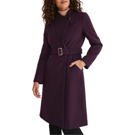 Susie Collarless Wrap Coat