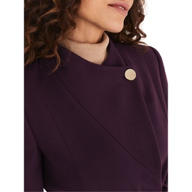 Susie Collarless Wrap Coat