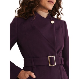 Susie Collarless Wrap Coat