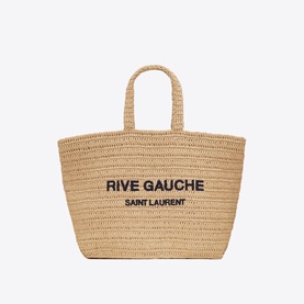 Rive Gauche Raffia Tote Bag