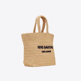 Rive Gauche Raffia Tote Bag