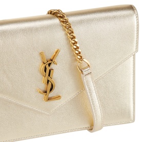 Envelope Leather Chain Wallet