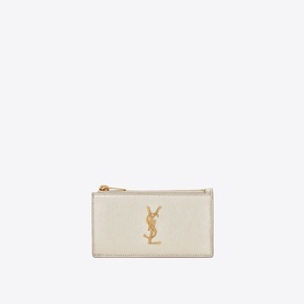 Monogram Fragments Leather Zip Card Case