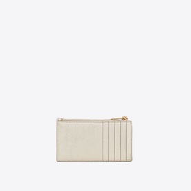Monogram Fragments Leather Zip Card Case