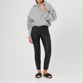 Faux Leather Five Pocket Leggings