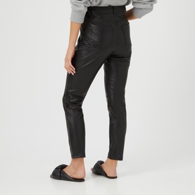 Faux Leather Five Pocket Leggings
