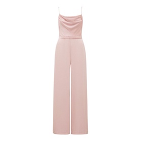 Ebony Satin Cowl Neck Jumpsuit