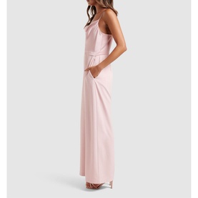 Ebony Satin Cowl Neck Jumpsuit