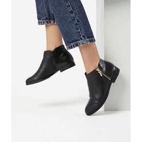 Pandie Zip Detail Ankle Boots