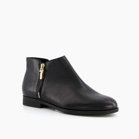 Pandie Zip Detail Ankle Boots