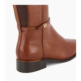 Tap Double Buckle Knee High Riding Boots