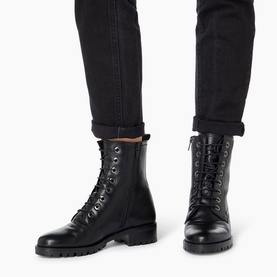 Prestone Cleated Sole Lace-Up Ankle Boots