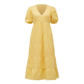 Monaco Tiered Linen Midi Dress