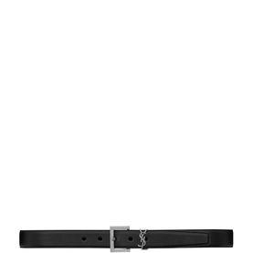 Monogram Square Buckle Leather Belt