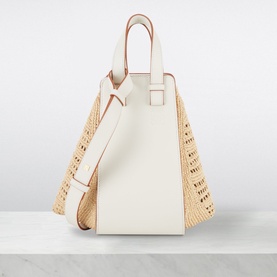 Hammock Leather & Raffia Small Shoulder Bag