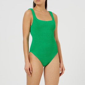 Square Neck Crinkle Swimsuit