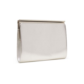 Metallic Leather Slim Clutch