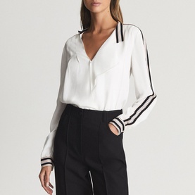 Calla Striped Sleeve Blouse