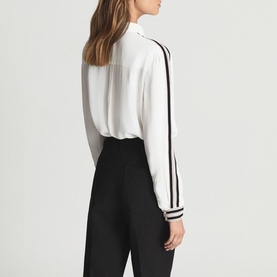 Calla Striped Sleeve Blouse
