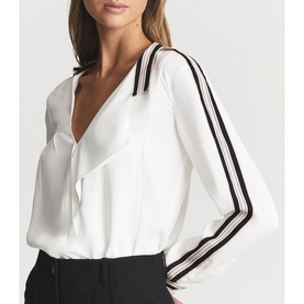 Calla Striped Sleeve Blouse