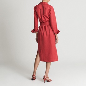 Emily Linen Belted Dress