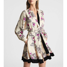 Zoe Orchid Print Mini Dress