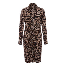 Flora Broken Lines Ruched Dress