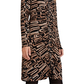 Flora Broken Lines Ruched Dress